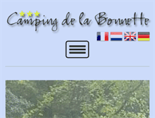 Tablet Screenshot of campingbonnette.com
